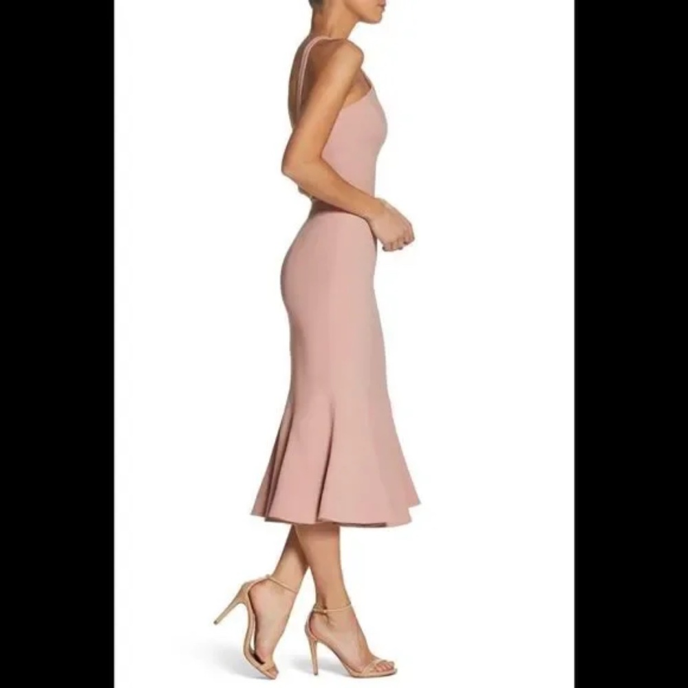 Dress the Population Tessa Spaghetti Strap Halter Mermaid Fitted Dress Sz S NWT